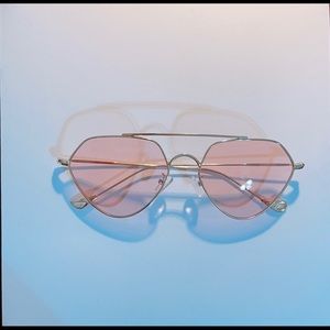 Light Pink Clear Sunglasses Women